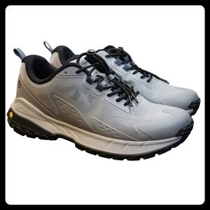 FitVille Men's Stride Core Running Shoes Grey Blue Size 7.5 Wide Hiking Sneaker